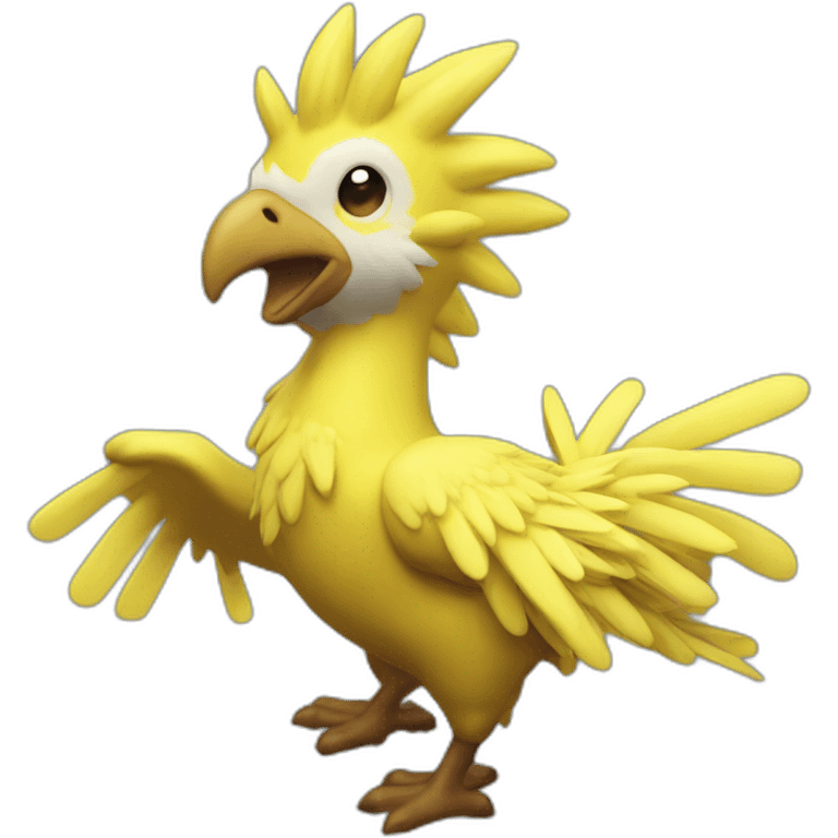 Chocobo wave emoji