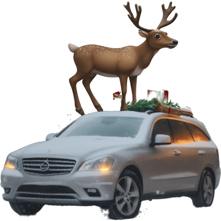  Raindeer on the car emoji