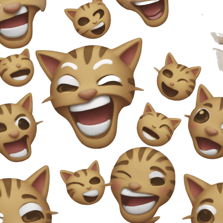 Laughing emoji with cat ears  emoji