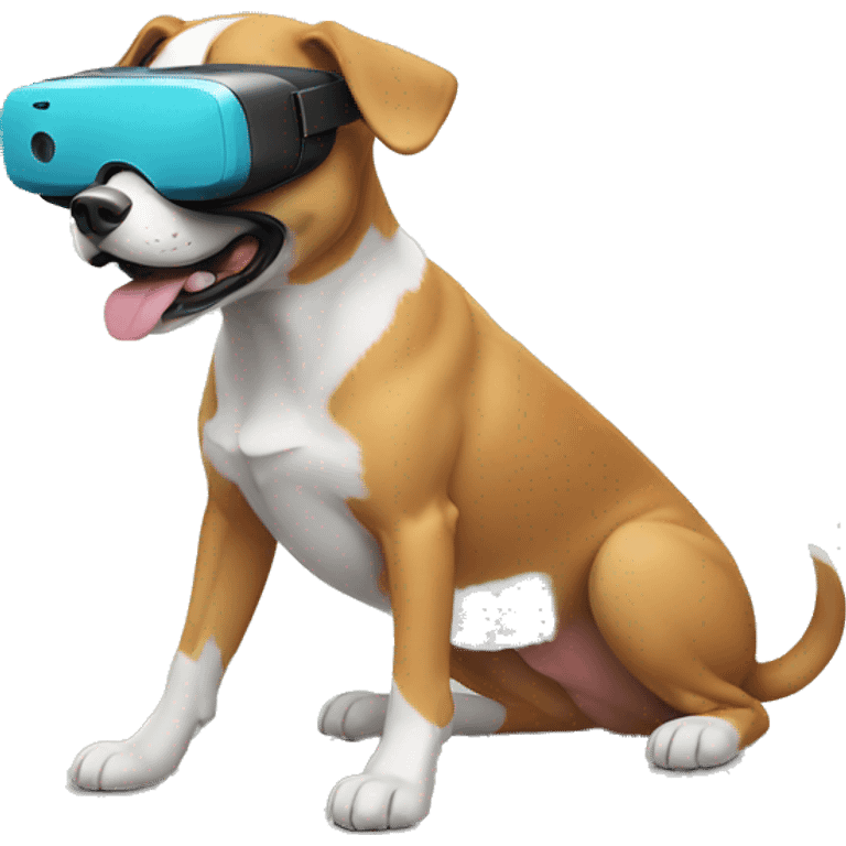 Dog with a VR  emoji