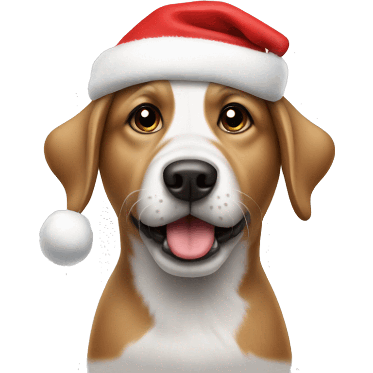 Dog with Santa hat emoji