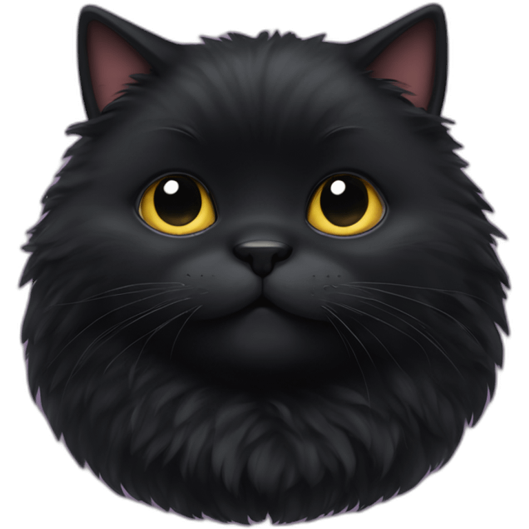 cute-chubby-fluffy-black-cat emoji