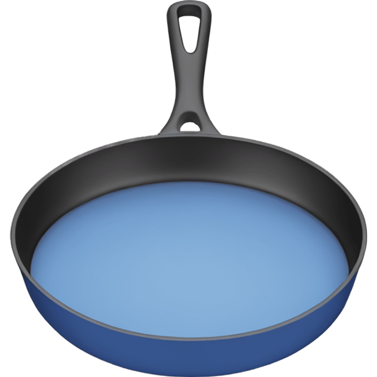 blue, yellow, and pink frying pan emoji