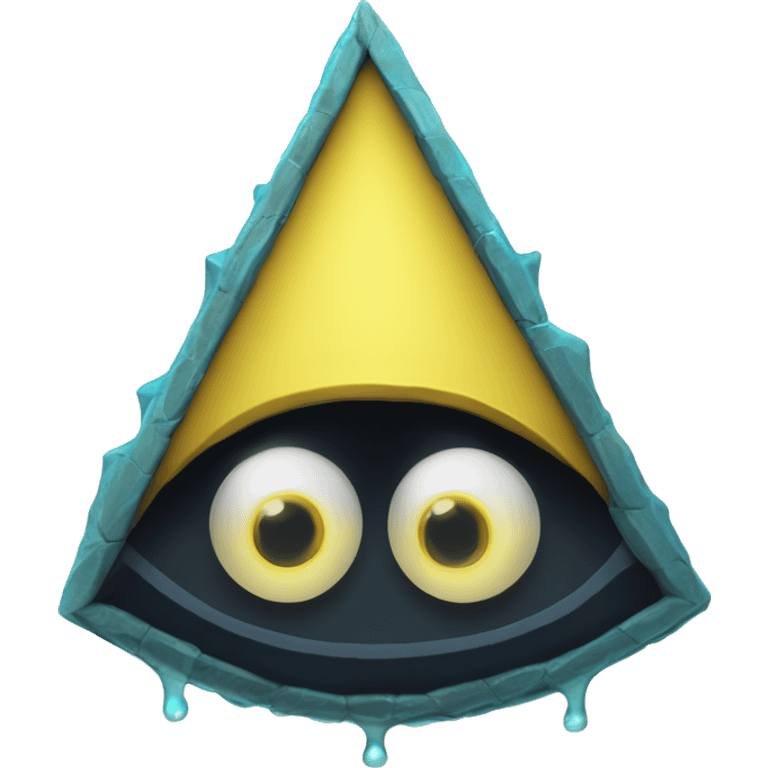 ceaseless watcher of the ocean pressure with a yellow triangle named bill cipher emoji