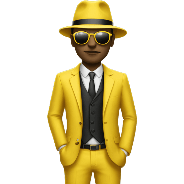 yellow suit mafia with bazooka and sunglasses emoji