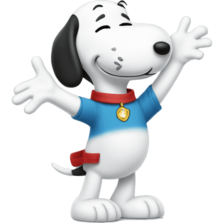 snoopy saluting emoji