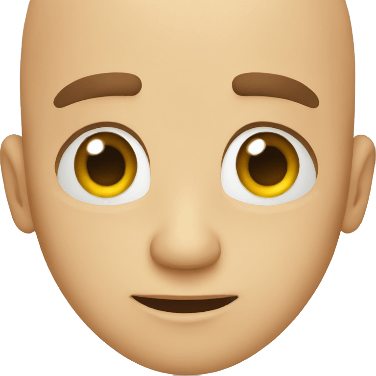 A bald man crying emoji