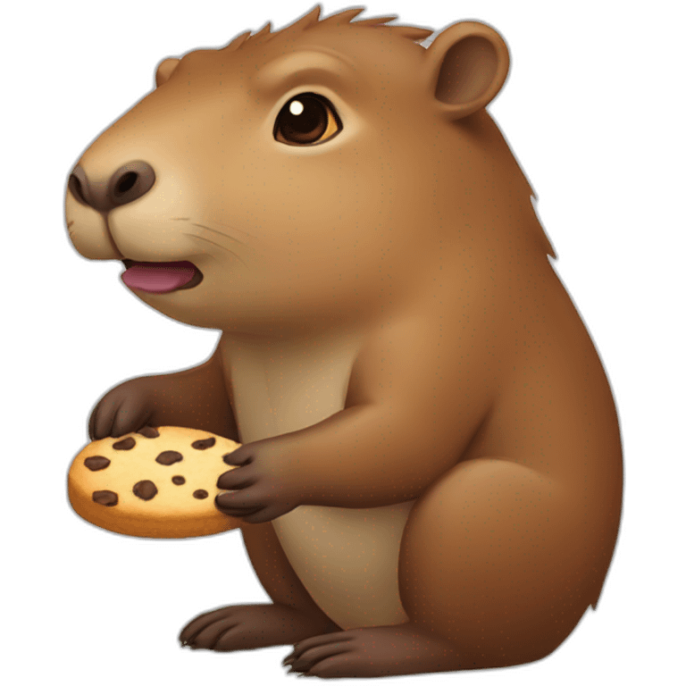 Capibara Eat a cookie emoji