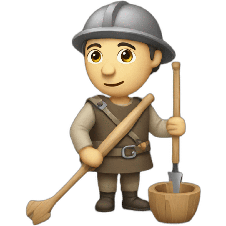 medieval architect with tools emoji