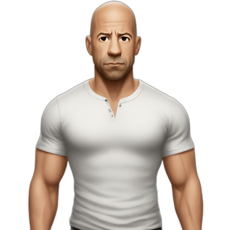 actor vin diesel serious real half body emoji