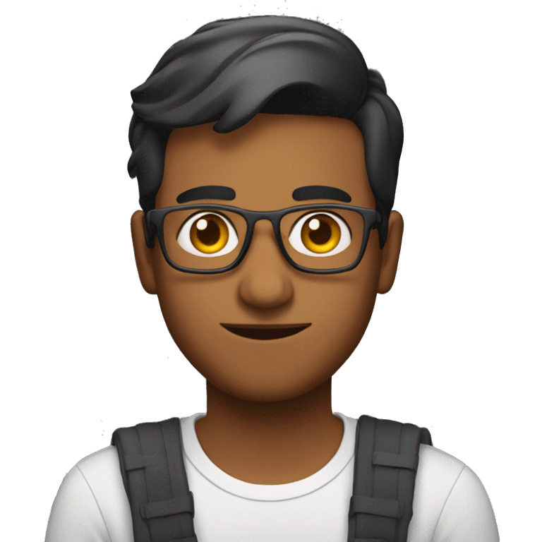 gay indian coder guy in front of a laptop emoji