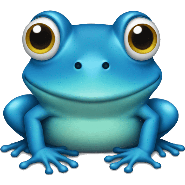 Blue frog emoji