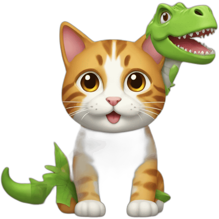 Cat-with-dino emoji