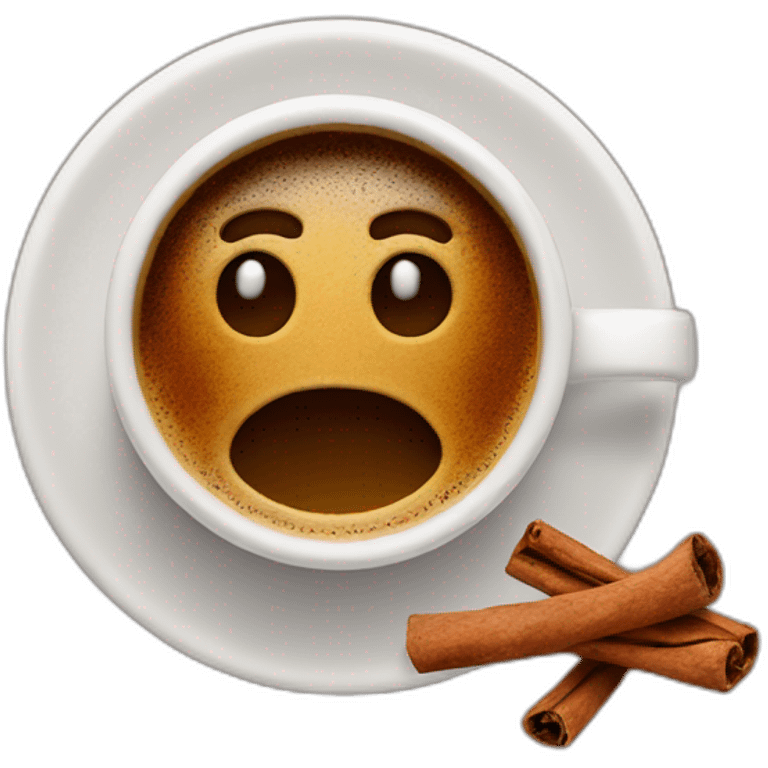 coffee with cinnamon emoji