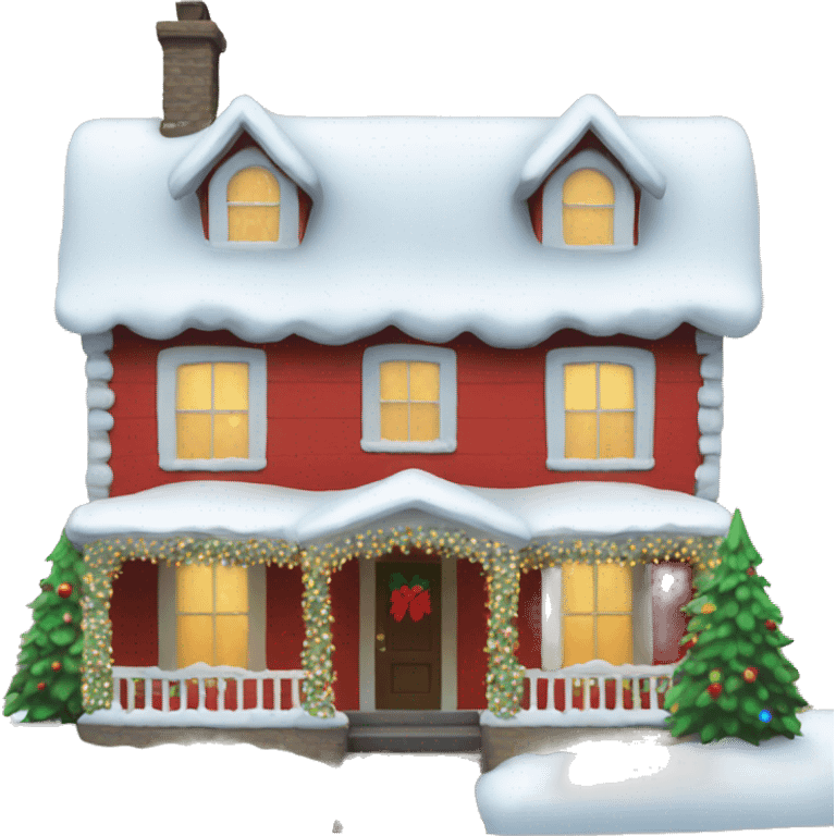 christmas house emoji