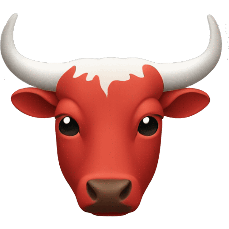 MINIMALIST BULL red color emoji