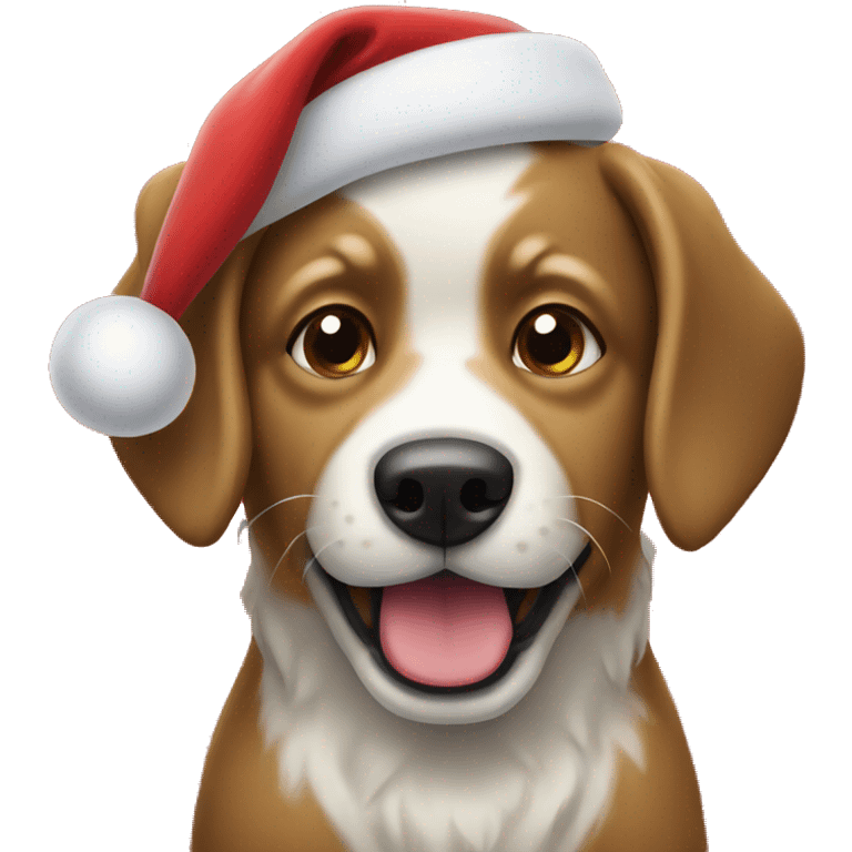 Christmas dog emoji