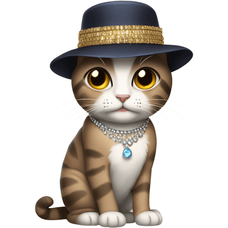 cat wearing a flapper outfit emoji