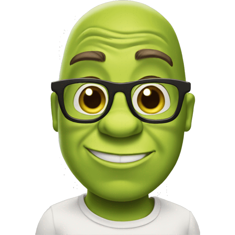 Shrek whit glasses emoji