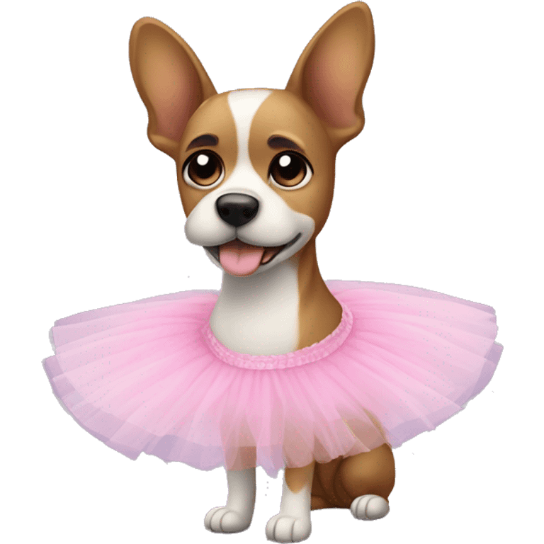 perro con tutu de bailarina emoji