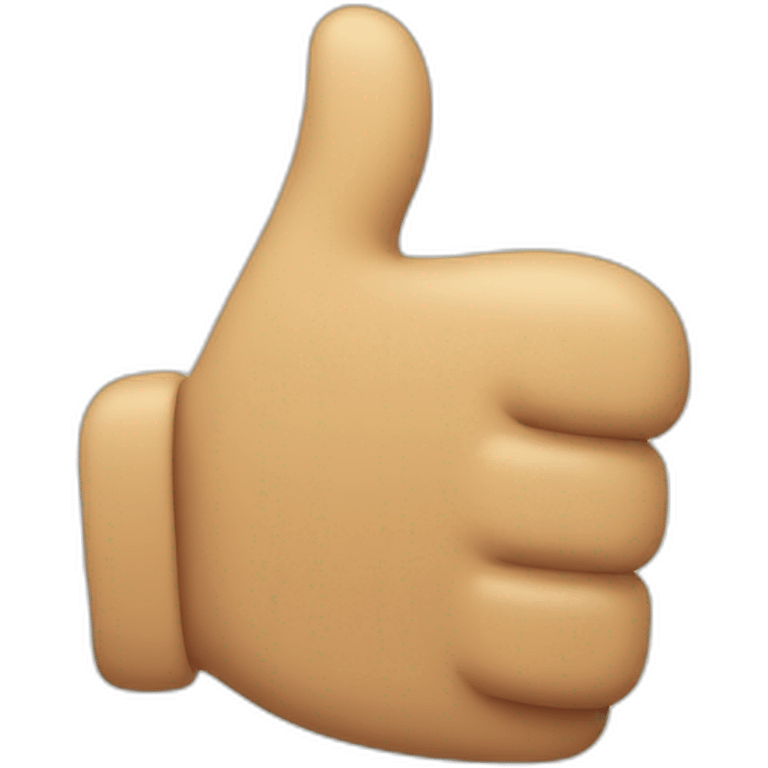 a thumbs up emoji but the thumb is half folded inwards emoji