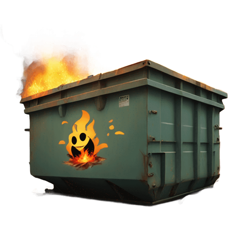 Dumpster fire emoji