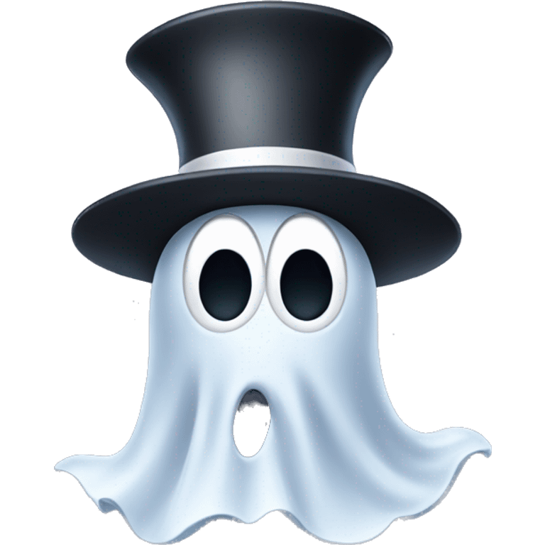 Ghost wearing a Mickey Mouse hat emoji