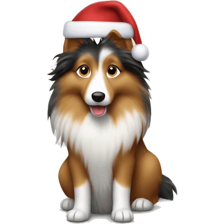 Shetland Sheepdog Christmas  emoji