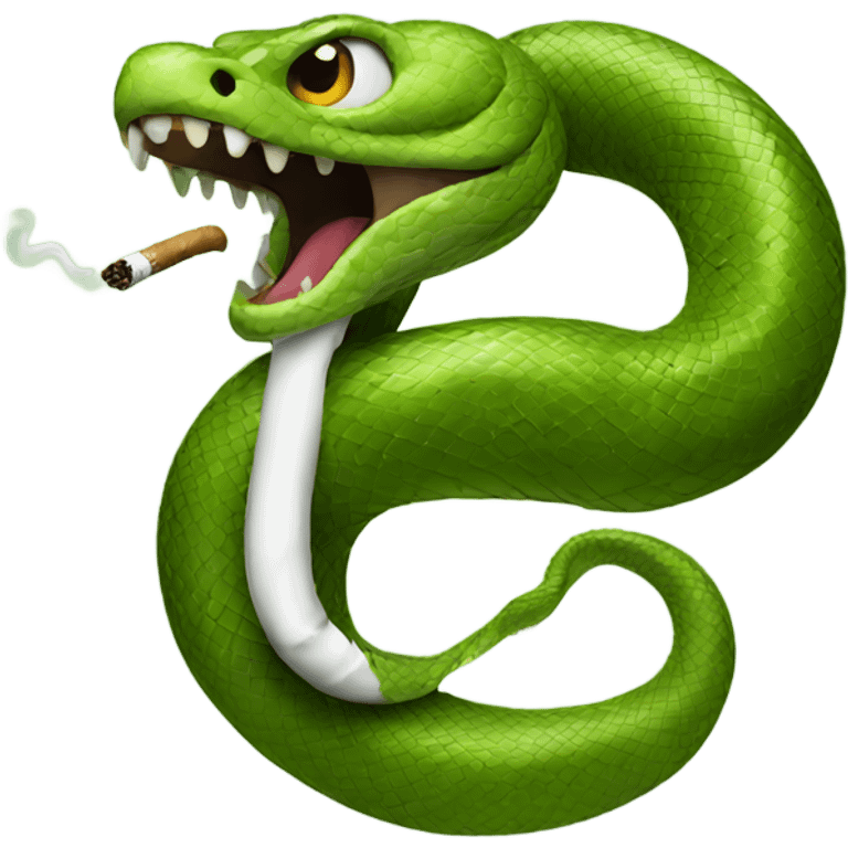 snake smoking emoji