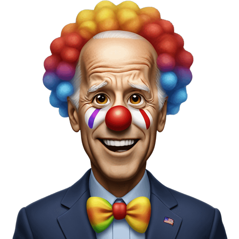 Biden in a clown outfit emoji