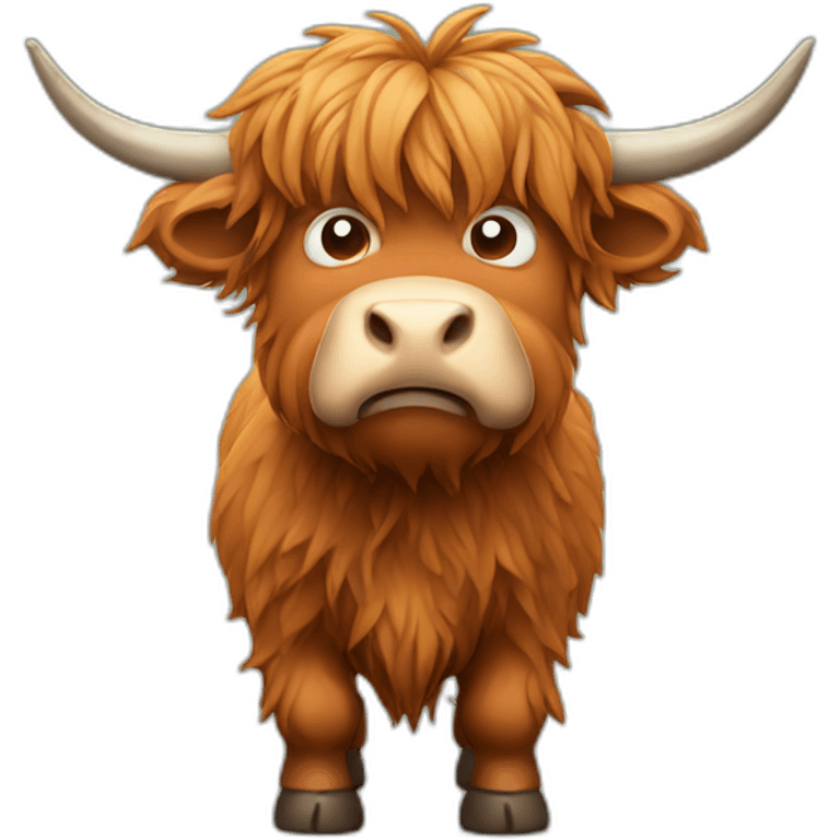 Angry highland cow emoji