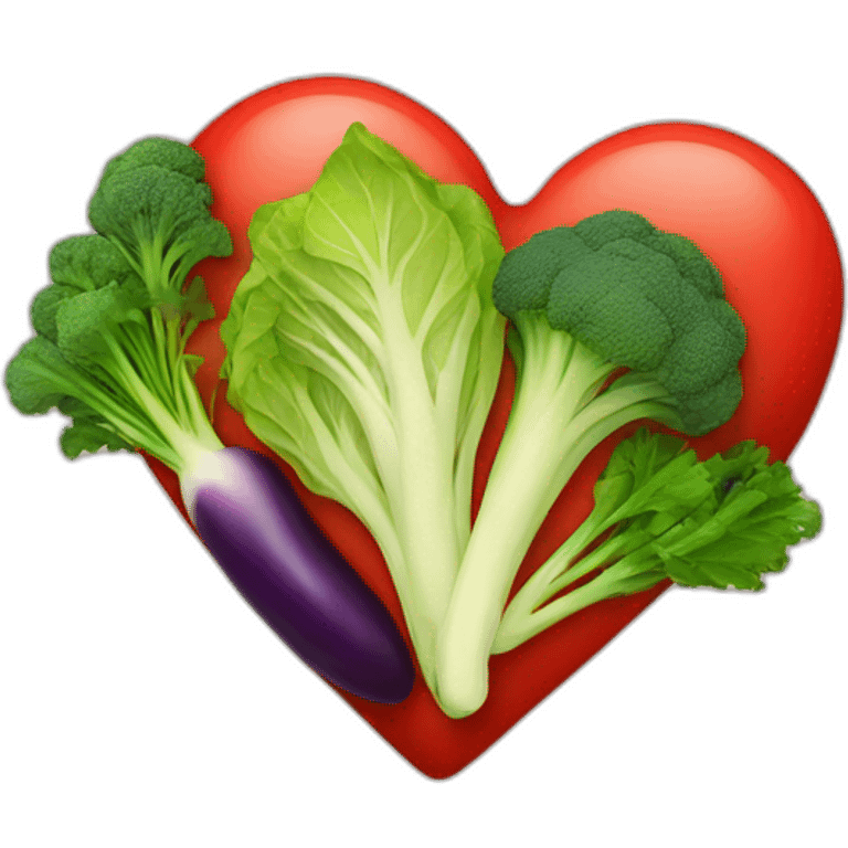 broken heart with vegetables emoji