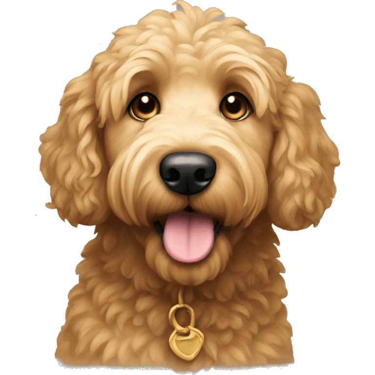 Golden doodle dog emoji