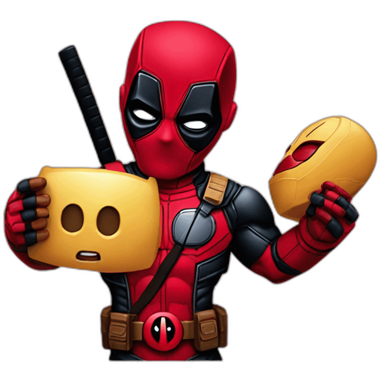 Deadpool with ironman emoji