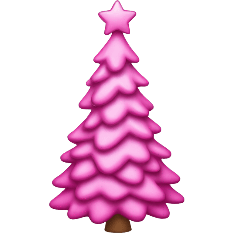 Pink Christmas tree emoji