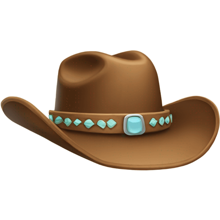 Cowgirl hat emoji