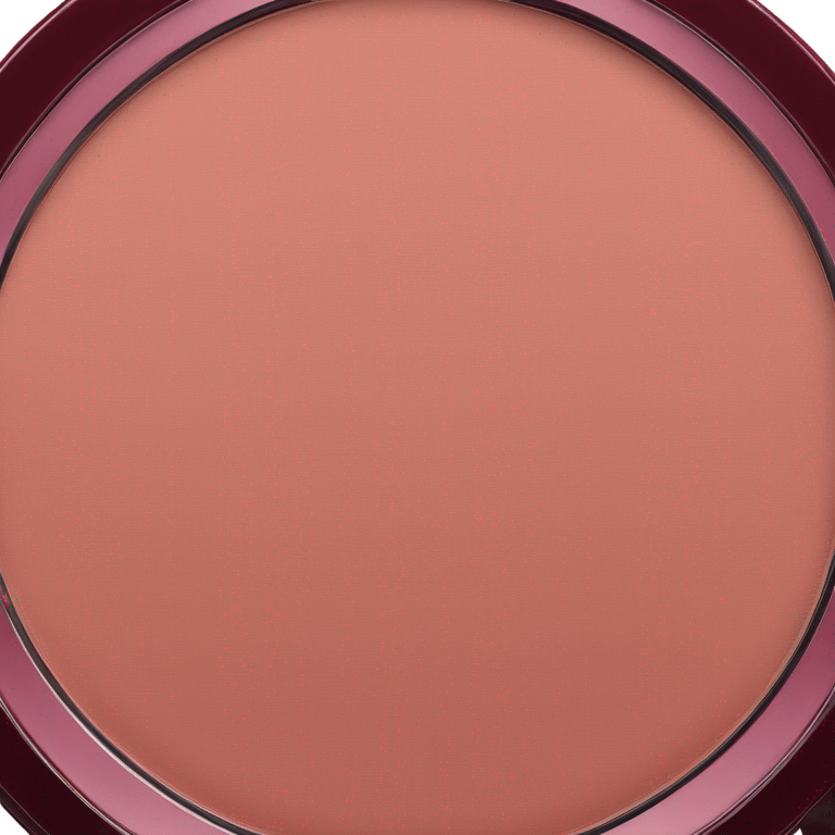 burgundy blush in makeup powder compact emoji