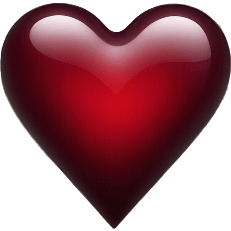 heart made out of dark red glas emoji