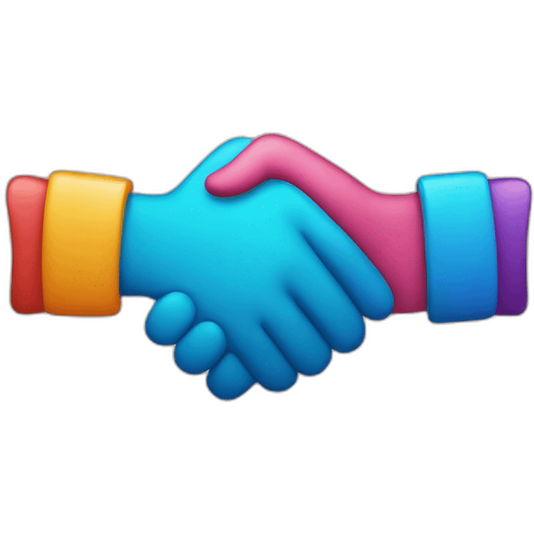 Shake hands puzzle colours emoji