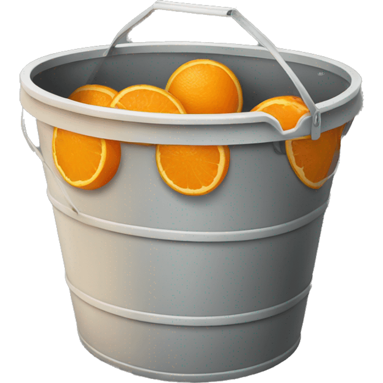 bucket filled with orange p emoji