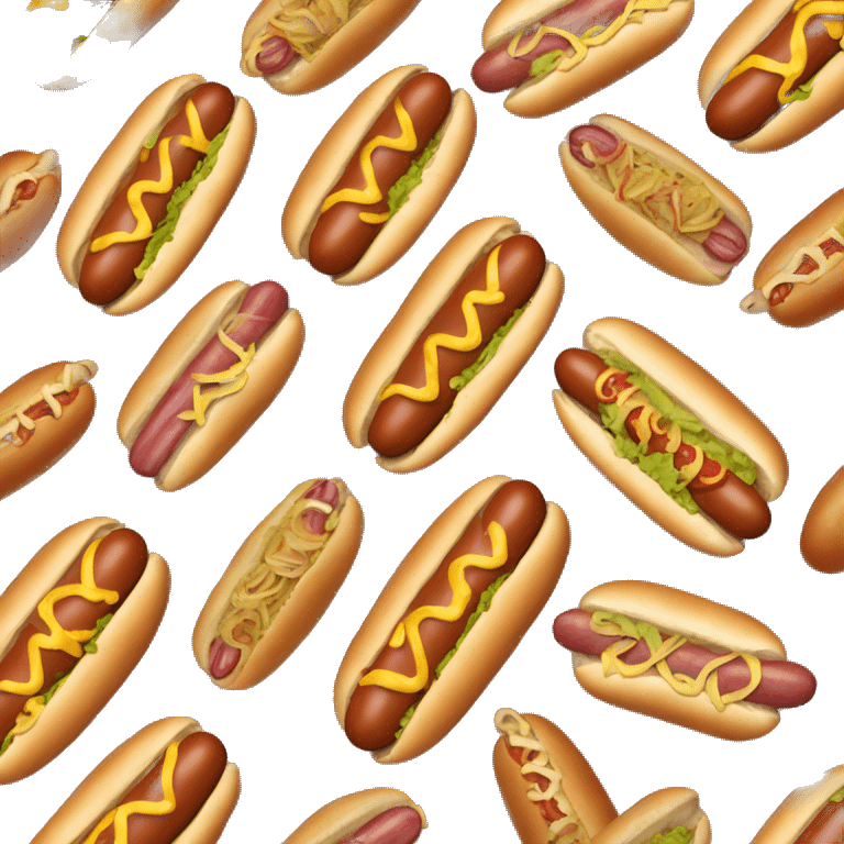 hot dog with mustard, ketchup, onions, sauerkraut  emoji