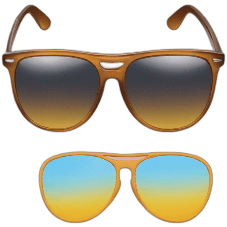 another pair of sunglasses over existing sunglasses emoji