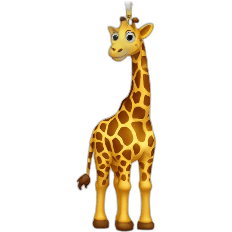 standind giraffa with christian necklace emoji