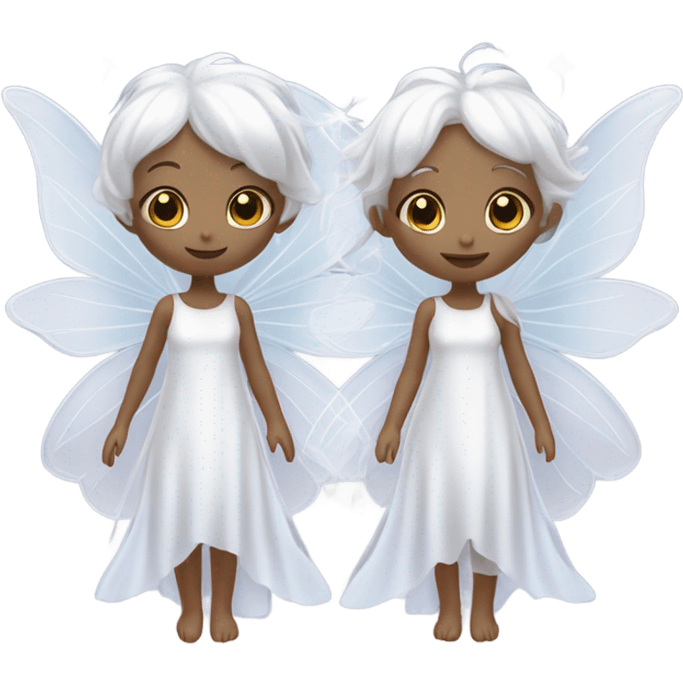 White fairy twins emoji