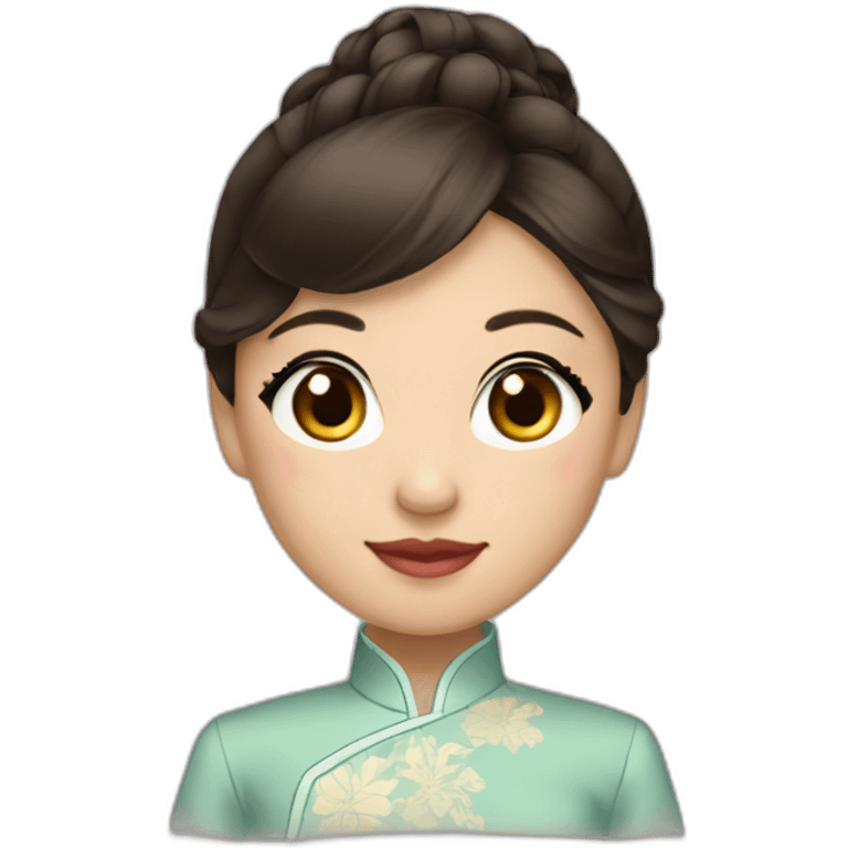 vietnamese-ao-dai-brunette emoji