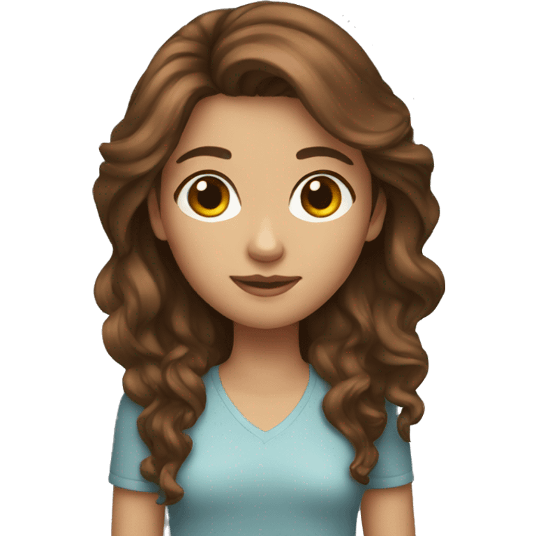 brown hair girl emoji