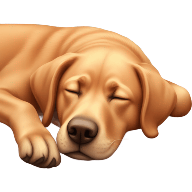 Red lab sleeping emoji