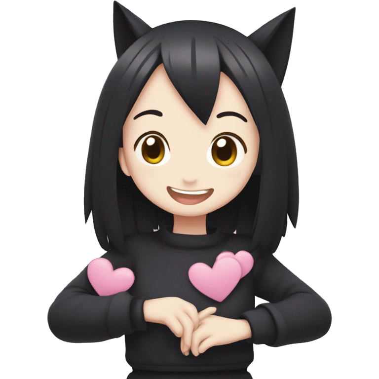 Kuromi happy heart emoji