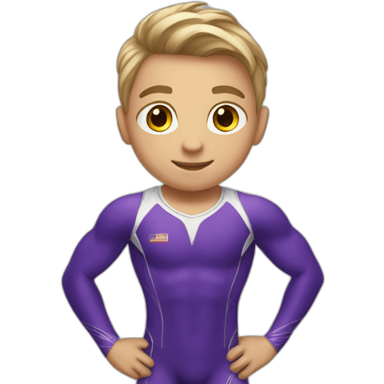 Boy gymnast in uniform emoji