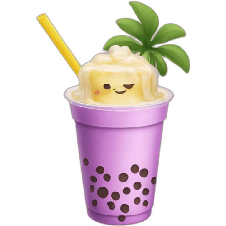 tropical bubble tea emoji